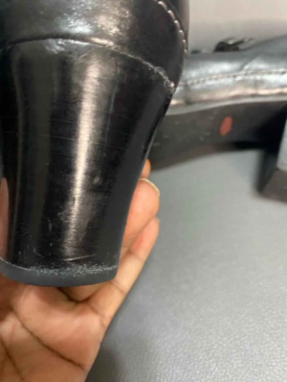 Clarks Artisan Black Mary Jane Block Heel Pumps - Picture 6 of 7